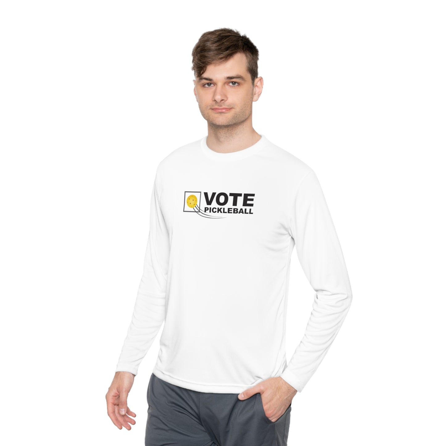 VOTE PICKLEBALL (United In Play) – Unisex Long Sleeve Performance Tee